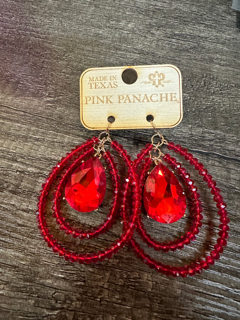 Red Stone Earrings