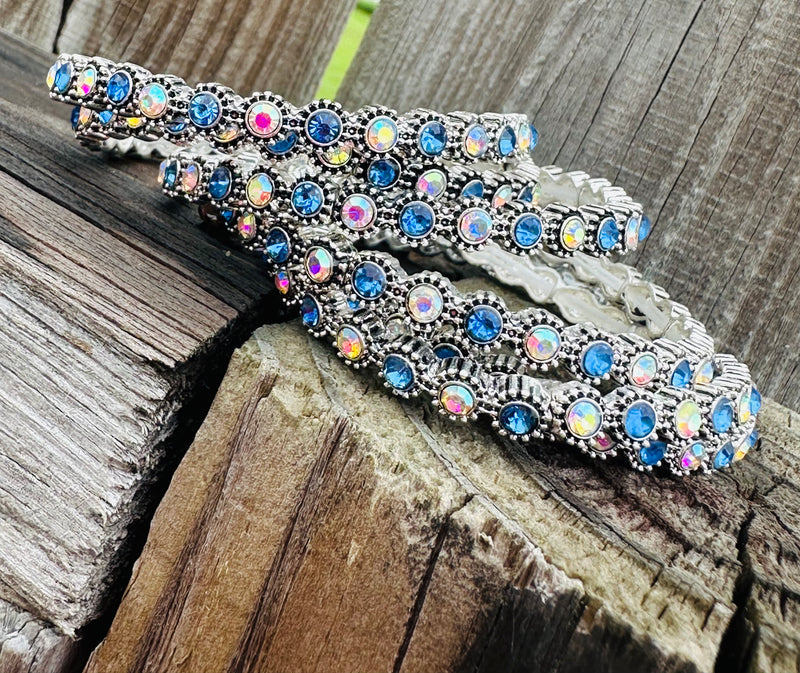 Blue & AB Stretch Bracelet