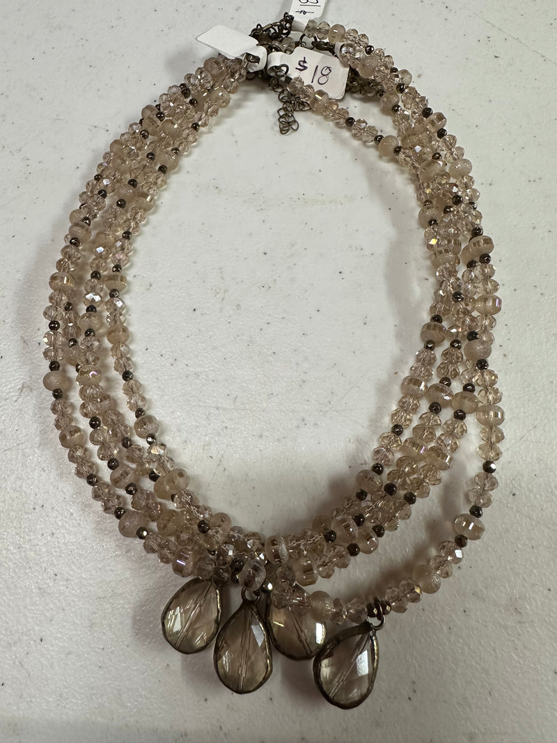 Taupe Bead Necklace