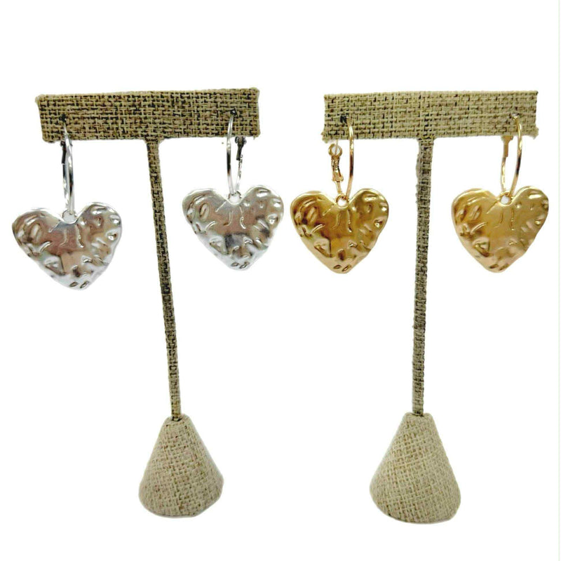 Crushed Heart Earrings
