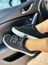 Dolce Black Rhinestone Sneakers