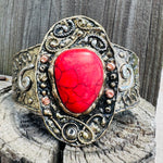 Vintage Red Stretch Bracelet