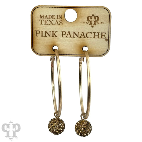 Bronze Ball Earrings - Pink Panache