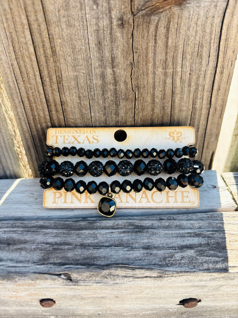Black Bracelet Set