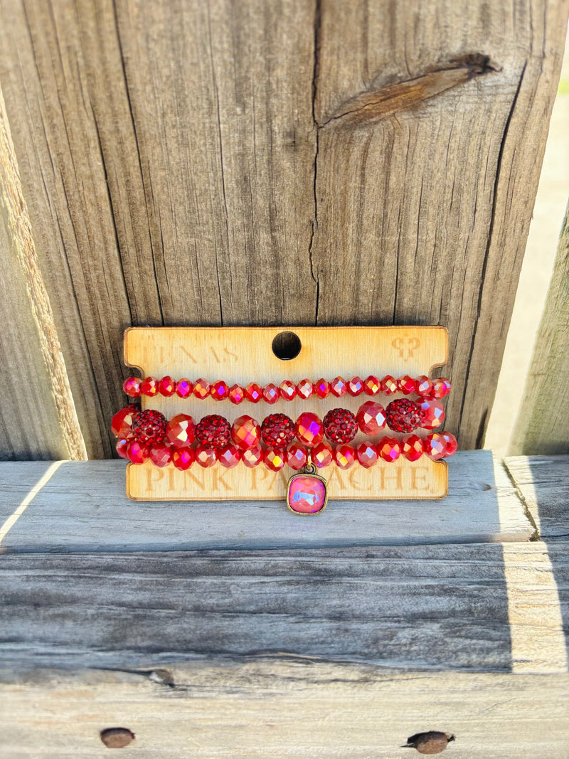 Burgundy Bracelet Set