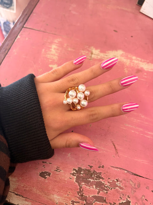 Pearl Stretch Vintage Ring