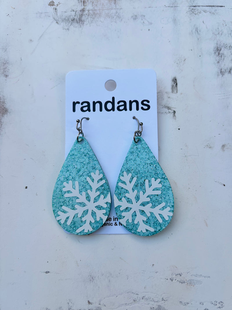 Sassy Snowflake Acrylic Earrings