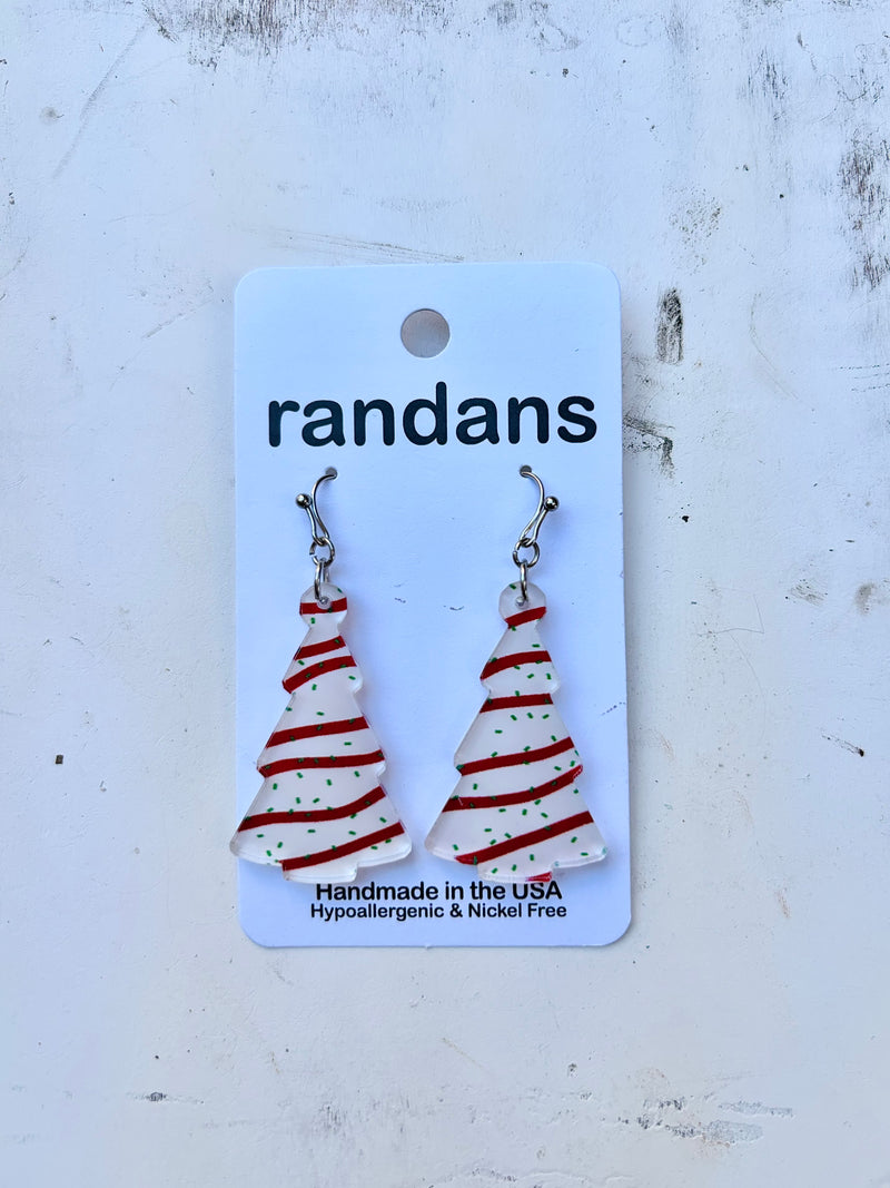 Little Debbie Tree Acrylic Earrings