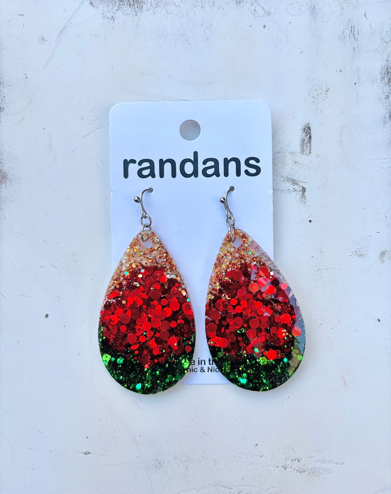 Multicolor Glitter Acrylic Earrings