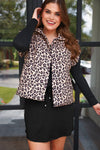 Clara Leopard Puffer Vest PREORDER