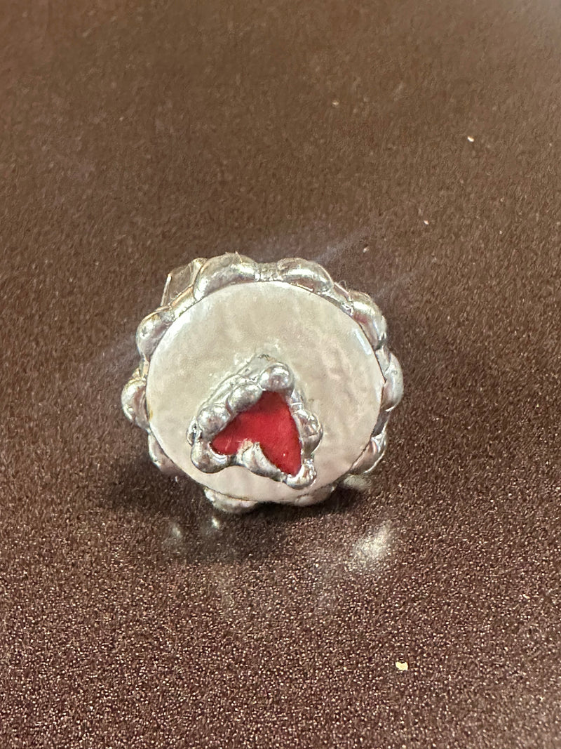 Pearl Heart Rings