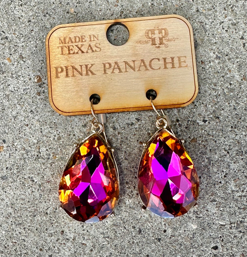 Pink Sunset Stone Earrings