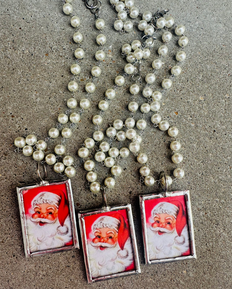 Santa Necklace on Pearl