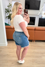 Kelsey Mid Rise Distressed Judy Blue Shorts