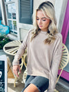Taupe Ribbed Top