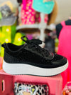 Dune Rhinestone Sneakers - Black