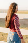 Checked In Maroon Mesh