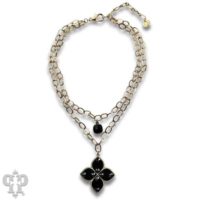 Double Decker Necklace - Black