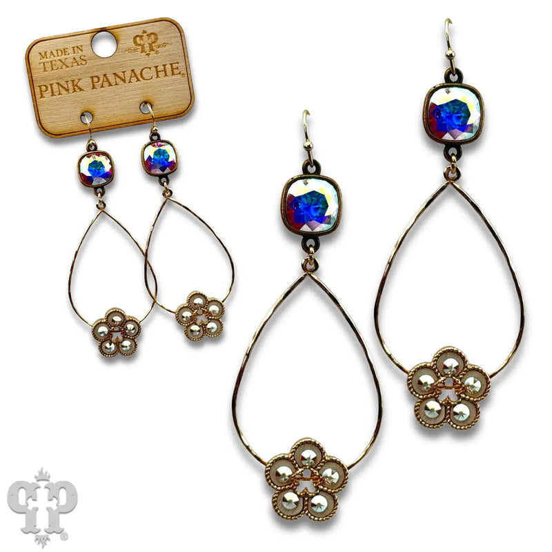 Charming Flower Earrings - White