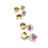 Sugarcloud Givré Glass Huggie Drop Earrings