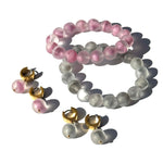 Sugarcloud Givré Glass Huggie Drop Earrings