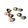 Sugarcloud Givré Glass Huggie Drop Earrings