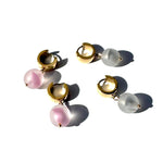 Sugarcloud Givré Glass Huggie Drop Earrings