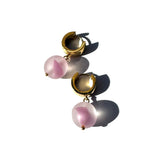 Sugarcloud Givré Glass Huggie Drop Earrings