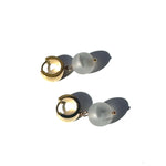 Sugarcloud Givré Glass Huggie Drop Earrings