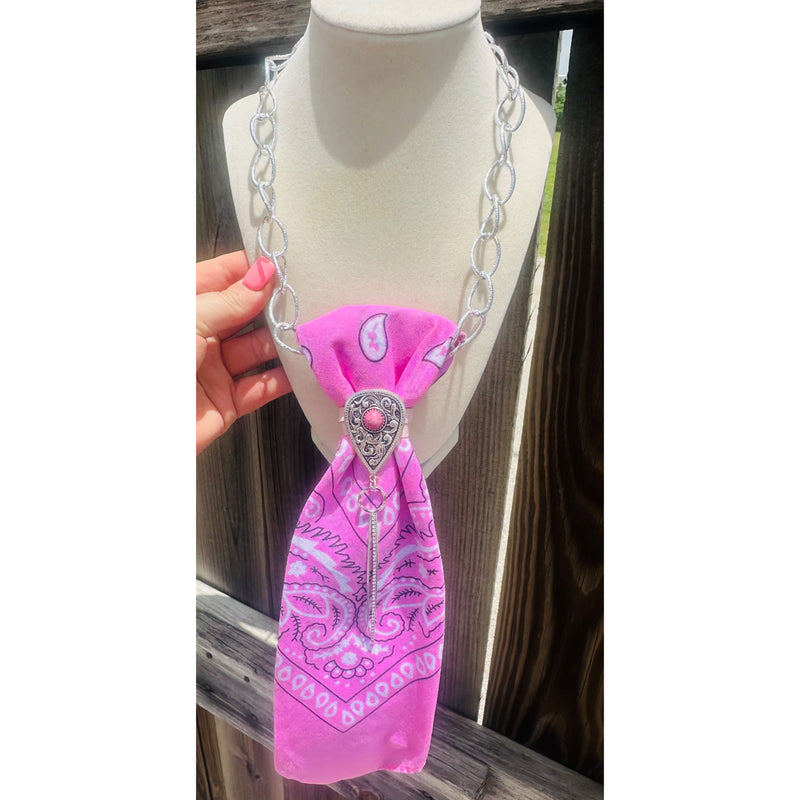 Pink Bandana Necklace - Sandra Ling