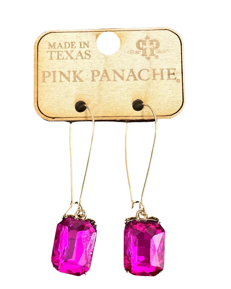 Square Drop Pink Earrings