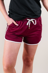 PREORDER- True Maroon Drawstring Everyday Shorts