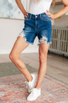 Kelsey Mid Rise Distressed Judy Blue Shorts