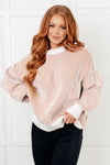 Least High Maintenance Contrast Trim Sweater