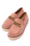 Literally Loafers in Blush Faux Suede Corkys