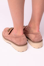 Literally Loafers in Blush Faux Suede Corkys