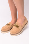 Literally Loafers in Camel Faux Suede Corkys