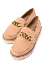 Literally Loafers in Camel Faux Suede Corkys