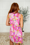Lizzy Tank Dress in Magenta Spring Floral