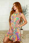 Lizzy Tank Dress in Multi Paisley Mixed Print
