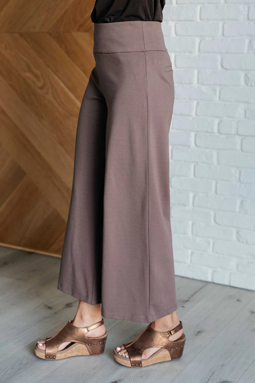 Magic Pants Wide Leg Crop - Chocolate