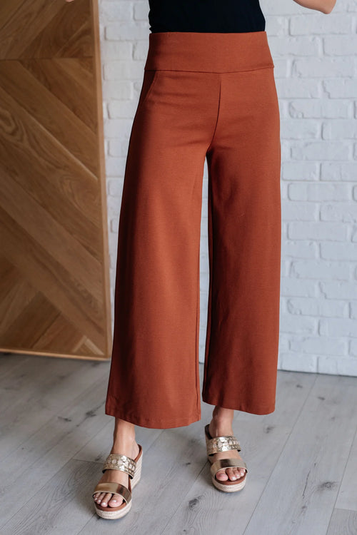 Magic Pants Wide Leg Crop - Rust