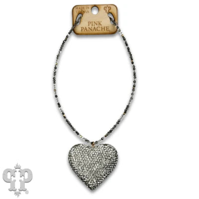 Rhinestone Heart Necklace