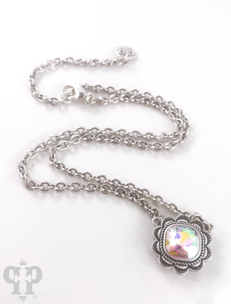 Ruffle Edge Necklace - Silver