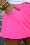 PREORDER-Solid Neon Pink Skort