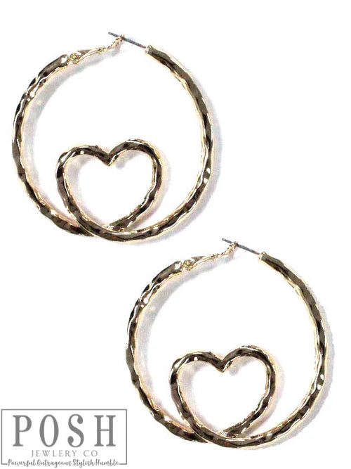 Twisted Heart Earrings