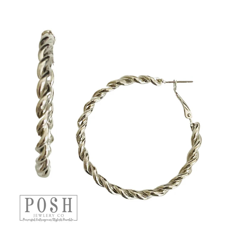 Twisted Hoop Earrings