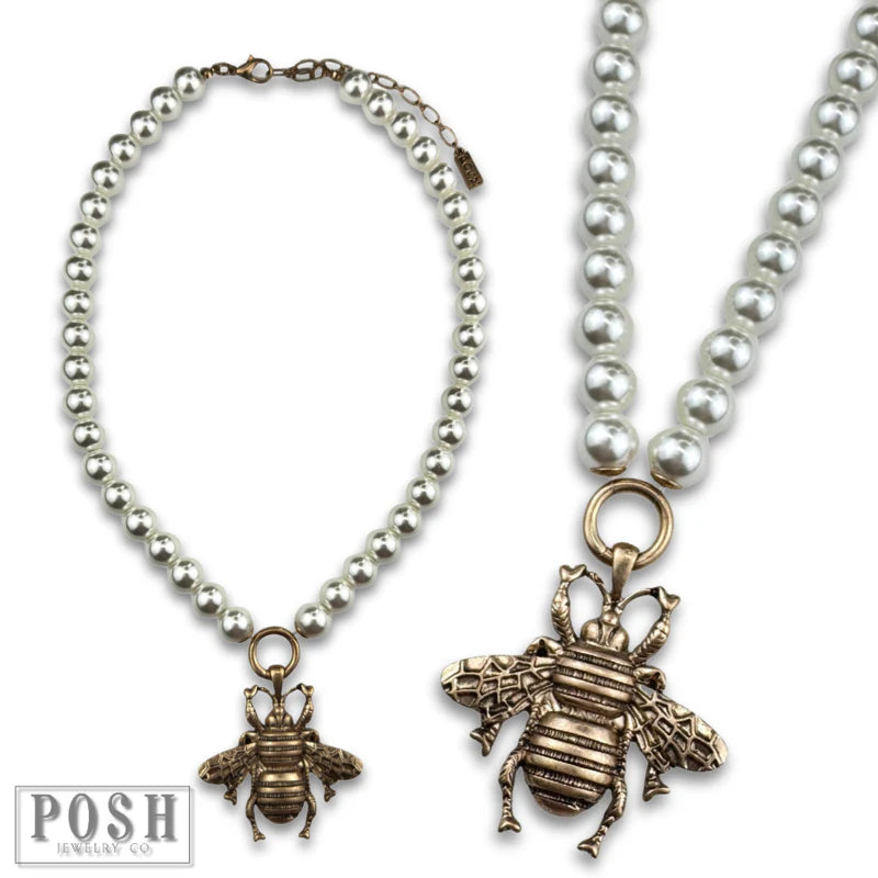 Pearl Bee Necklace
