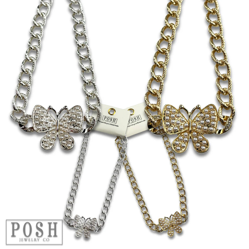 Pearl Butterfly Necklace