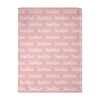 Pink 50 x 60 Kids Personalized Name Repeating Blanket